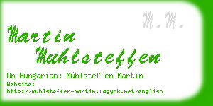 martin muhlsteffen business card